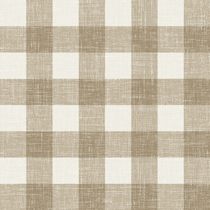 Seabrook French Country Bebe Gingham Wallpaper - Driftwood