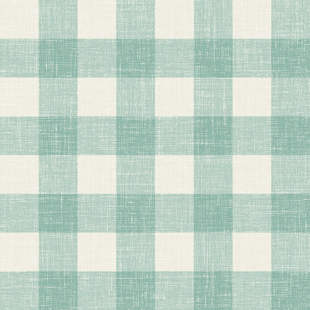 Seabrook French Country Bebe Gingham Wallpaper - Minty Meadow