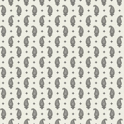 Seabrook French Country Maia Paisley Wallpaper - Poppy Seed
