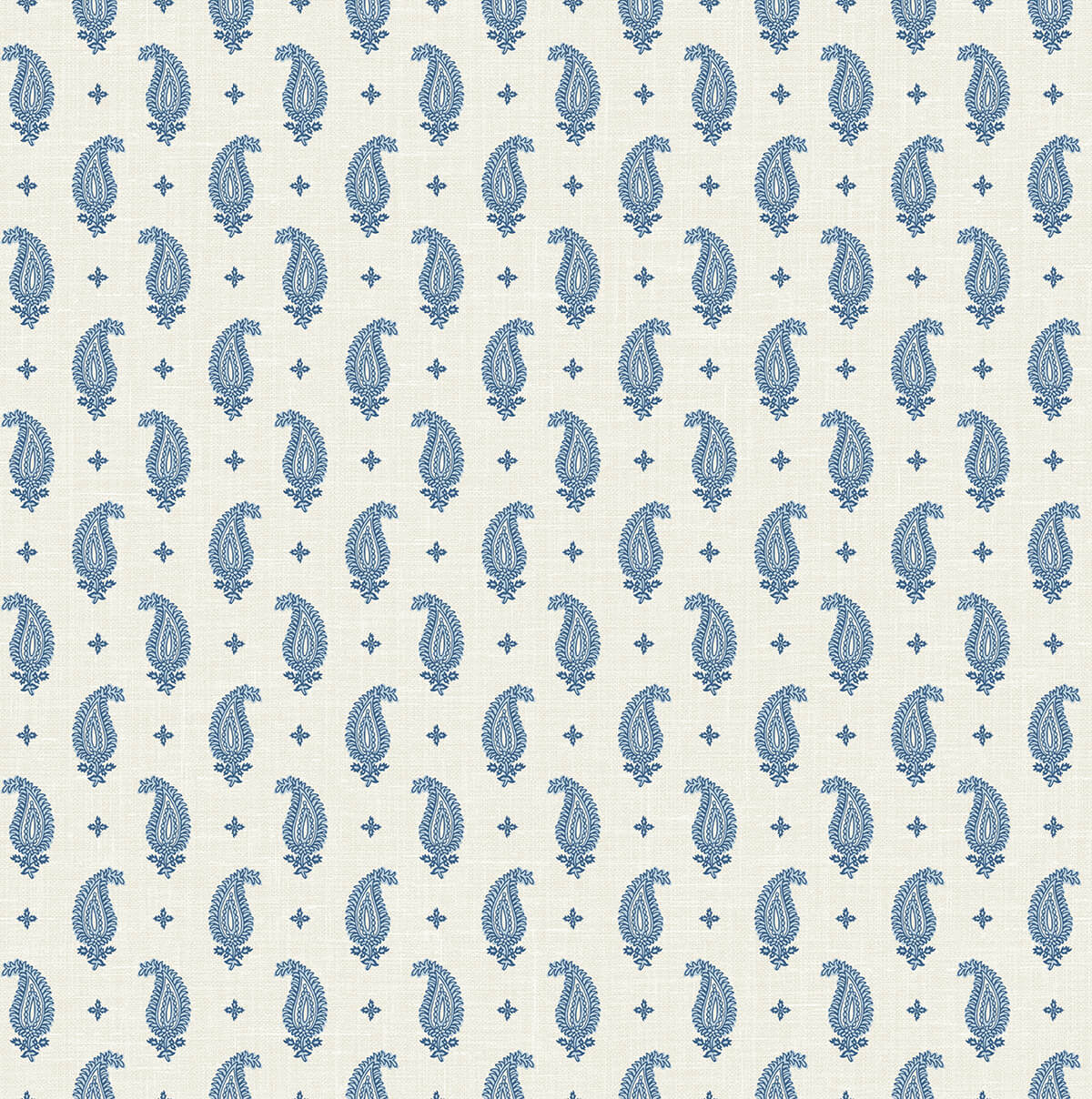 Seabrook French Country Maia Paisley Wallpaper - French Blue