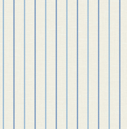 Seabrook French Country Andree Stripe Wallpaper - French Blue & Denim Wash