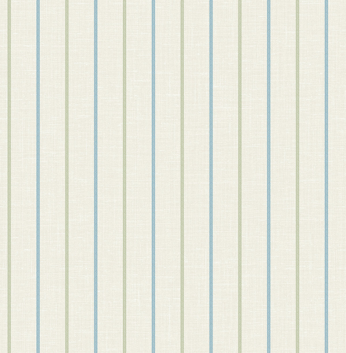Seabrook French Country Andree Stripe Wallpaper - French Blue & Pomme