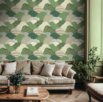 Fernshaw Evergreen Wallpaper