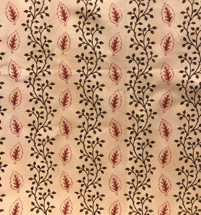 Faugeres Fabric by Fleurons d'Hélène in Brun Rouge