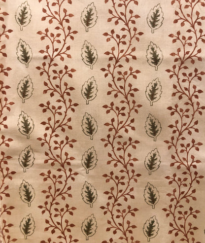 Faugeres Fabric by Fleurons d'Hélène in Rouille Olive