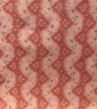 La Folie Fabric by Fleurons d'Hélène in Rose