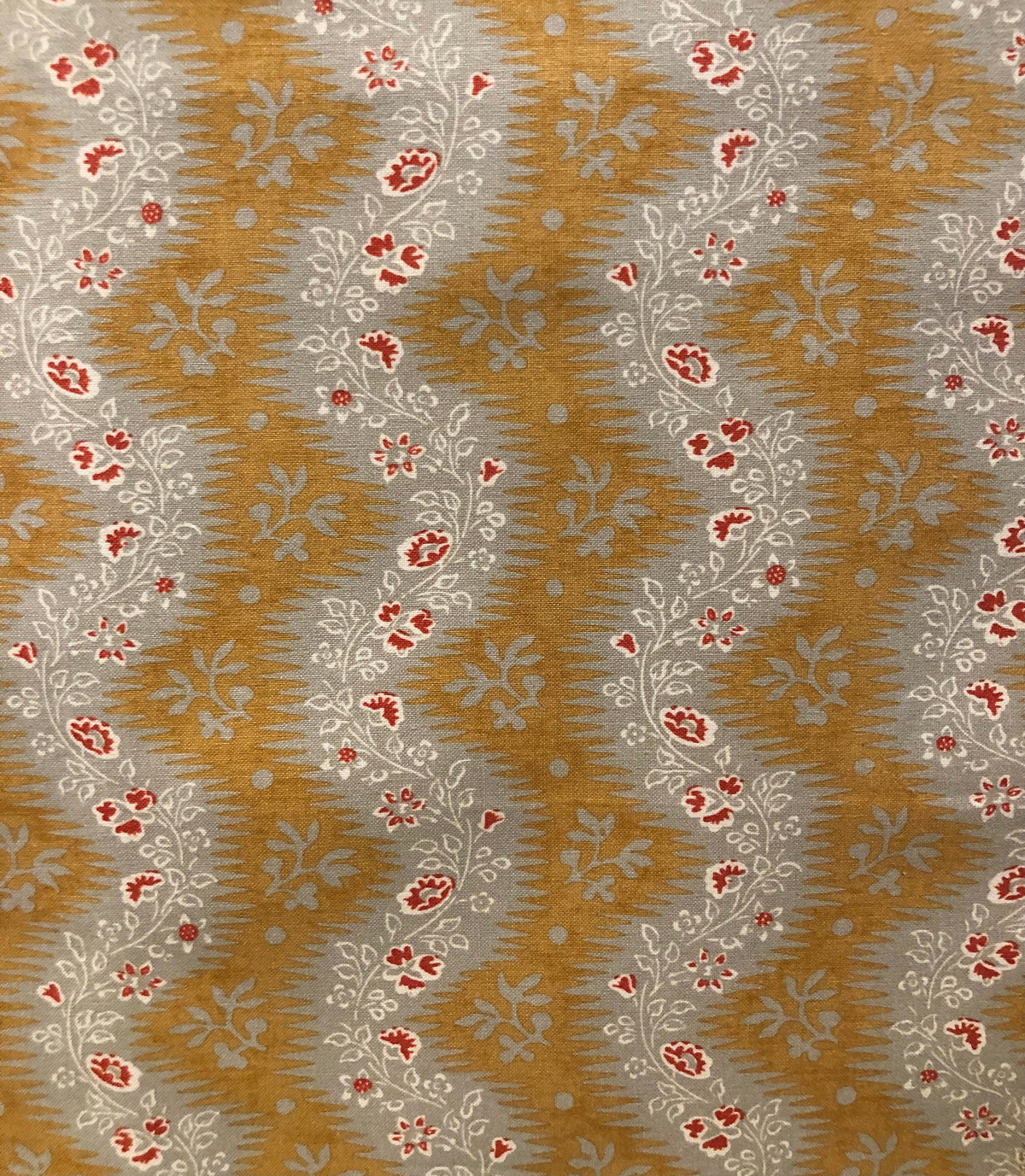 La Folie Fabric by Fleurons d'Hélène in Safran