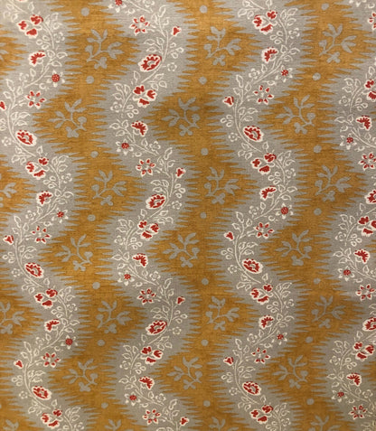 La Folie Fabric by Fleurons d'Hélène in Safran