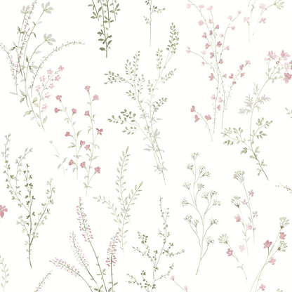 Simply Farmhouse Wildflower Sprigs Wallpaper