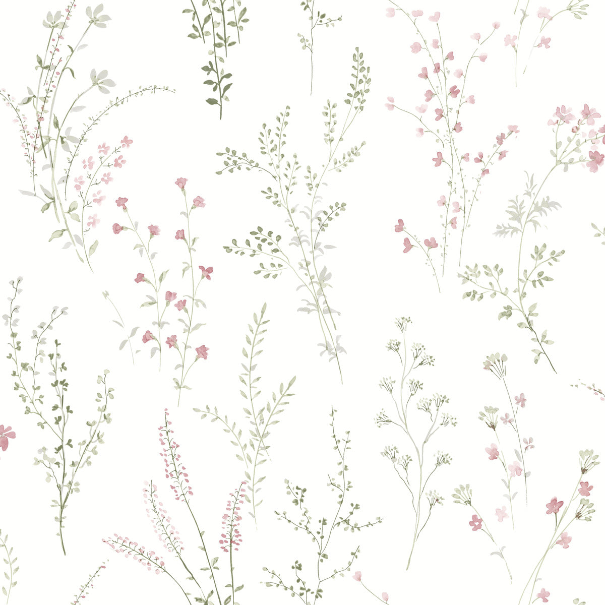 Simply Farmhouse Wildflower Sprigs Wallpaper