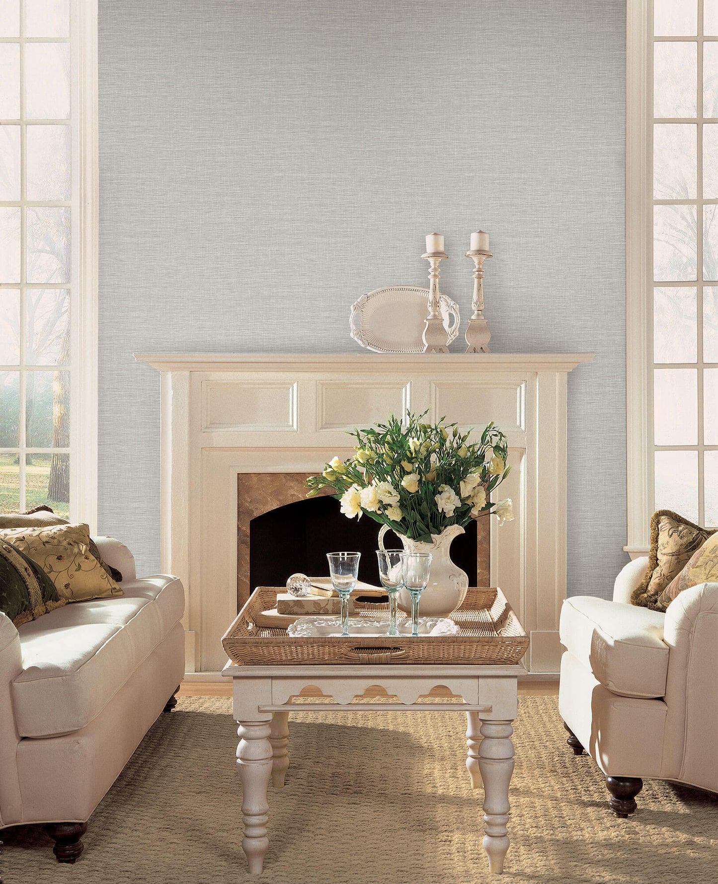 Silk Linen Weave Wallpaper