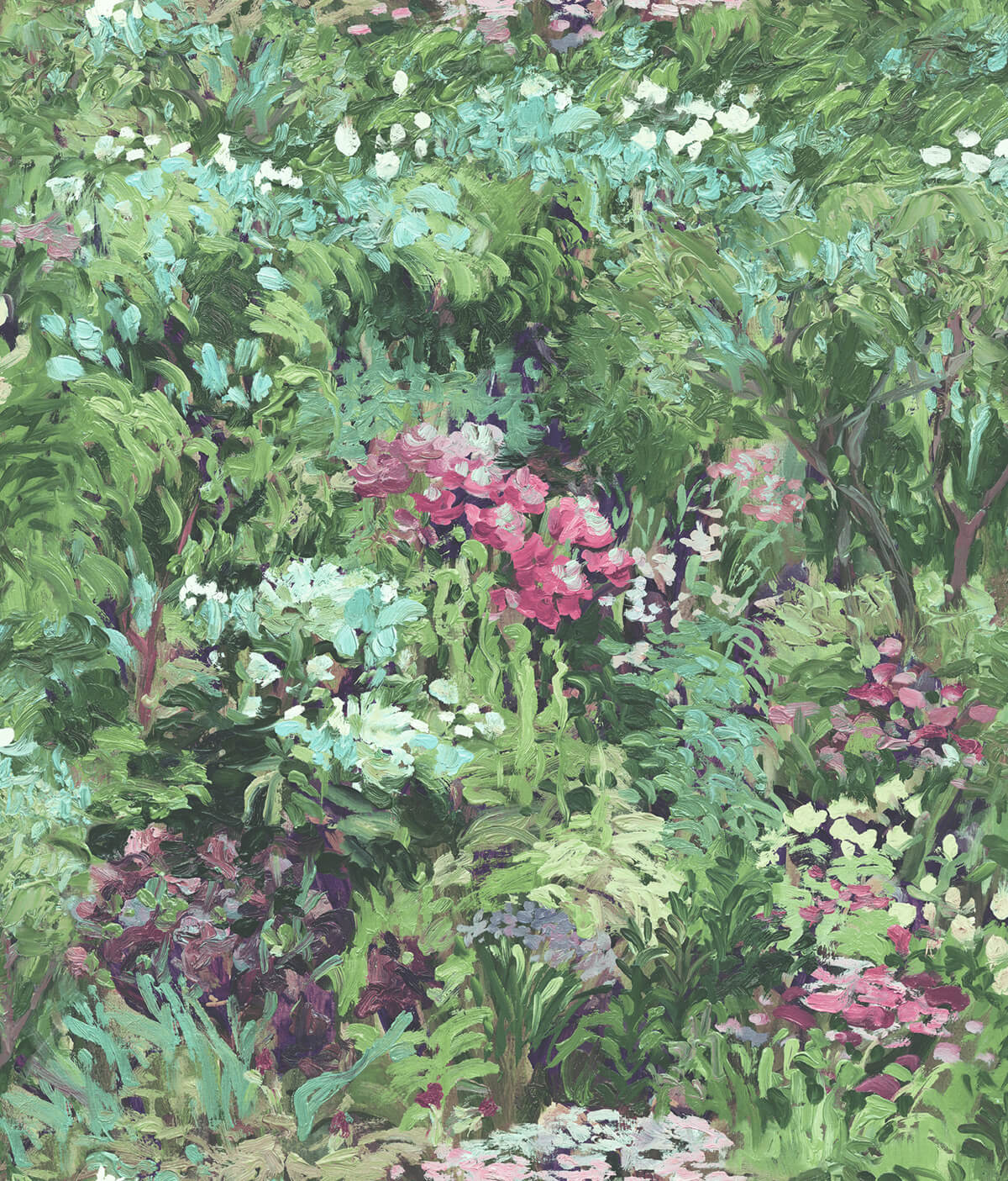 Seabrook French Impressionist Floral Wallpaper - Green