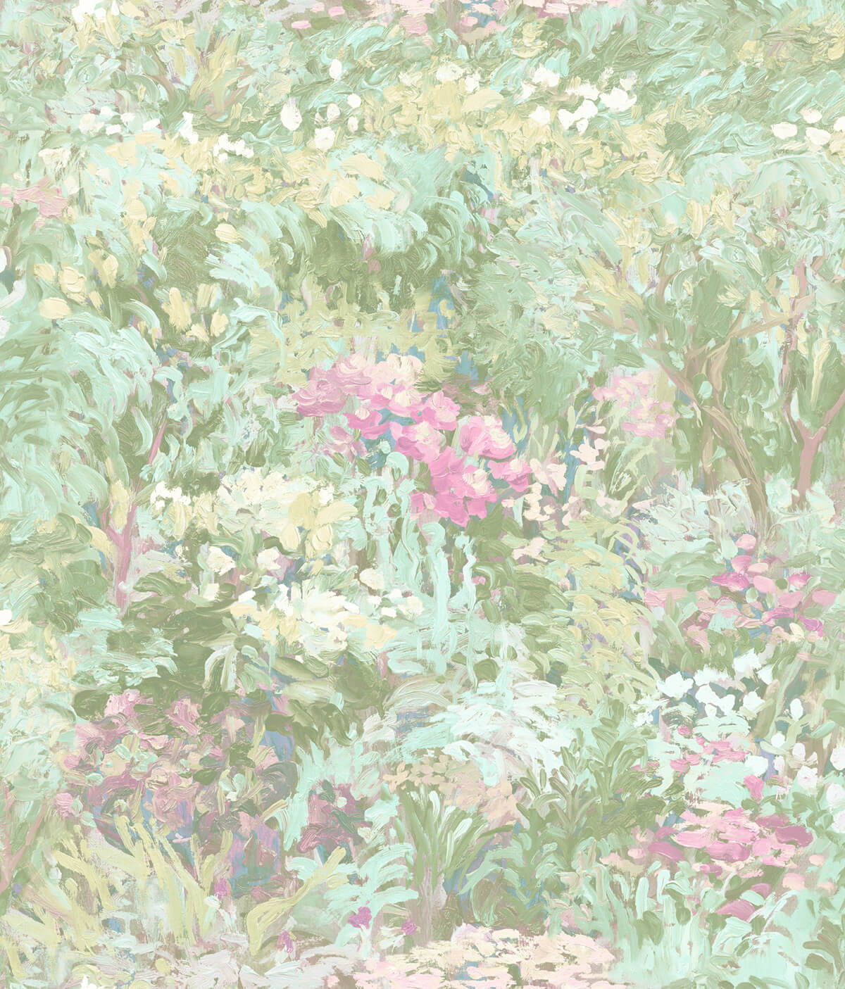 Seabrook French Impressionist Floral Wallpaper - Green