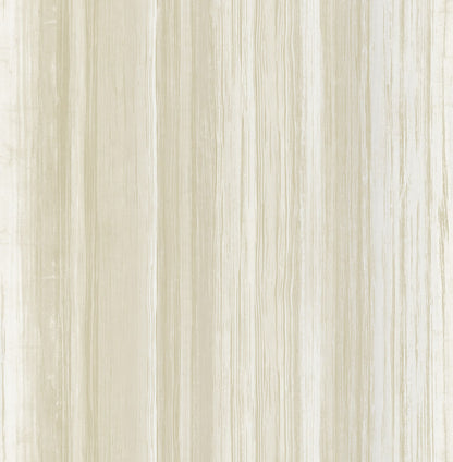 Seabrook French Impressionist Stripe Wallpaper - Beige