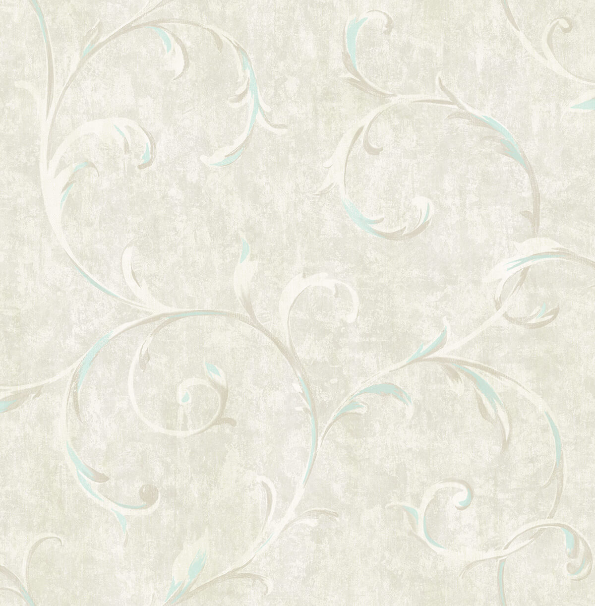 Seabrook French Impressionist Scroll Wallpaper - Grey