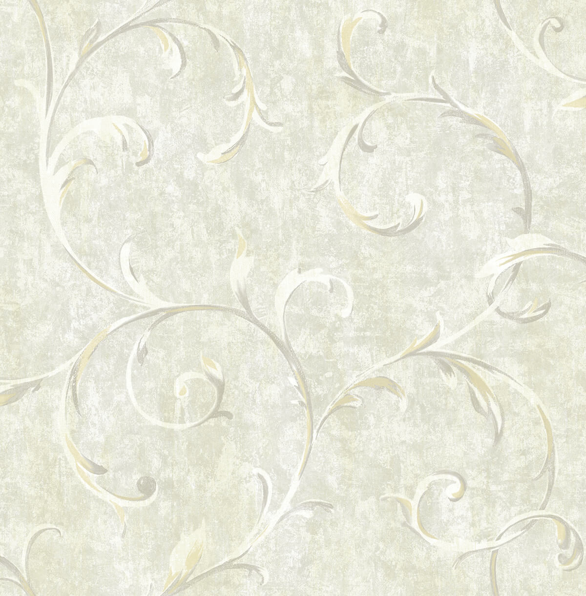 Seabrook French Impressionist Scroll Wallpaper - Neutral