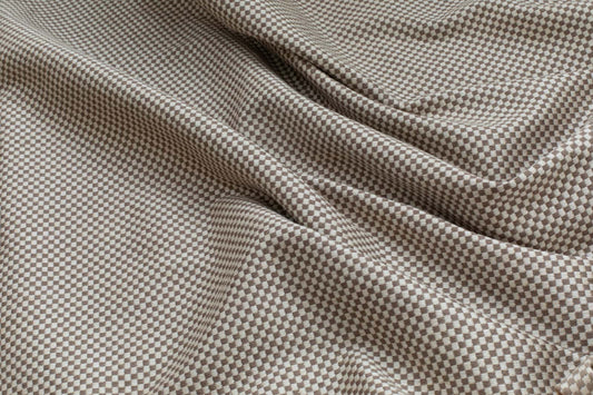 Chequerboard Stitch Fabric by Flora Soames in Tobacco