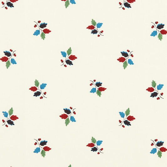 Feuilles Nina Fabric by Décors Barbares in Ivory / Cotton Percale