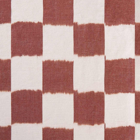 Checkerboard Fabric by Studio Atkinson in Burnt Terracotta