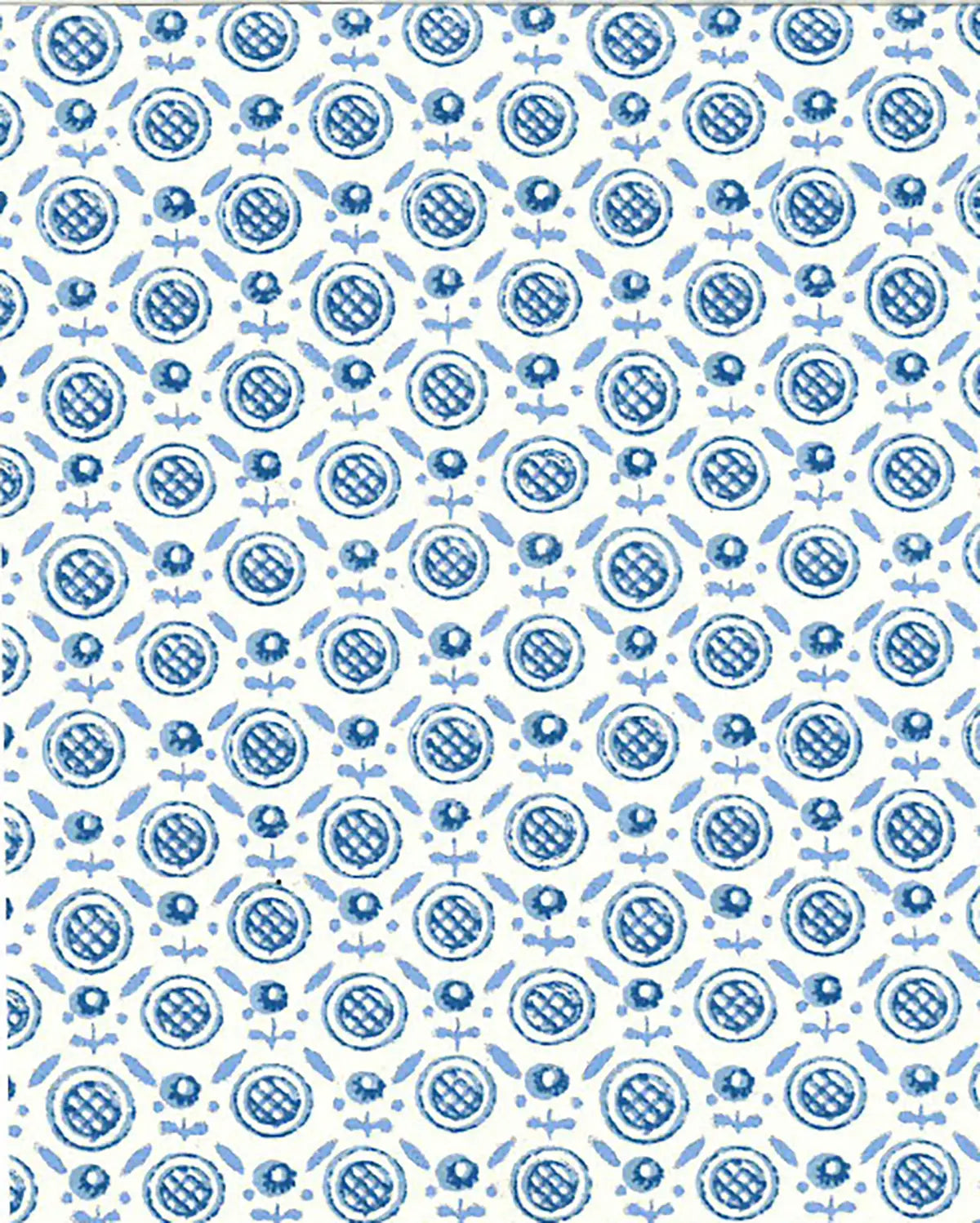 Barton Wallpaper by Fleurons d'Hélène in Periwinkle