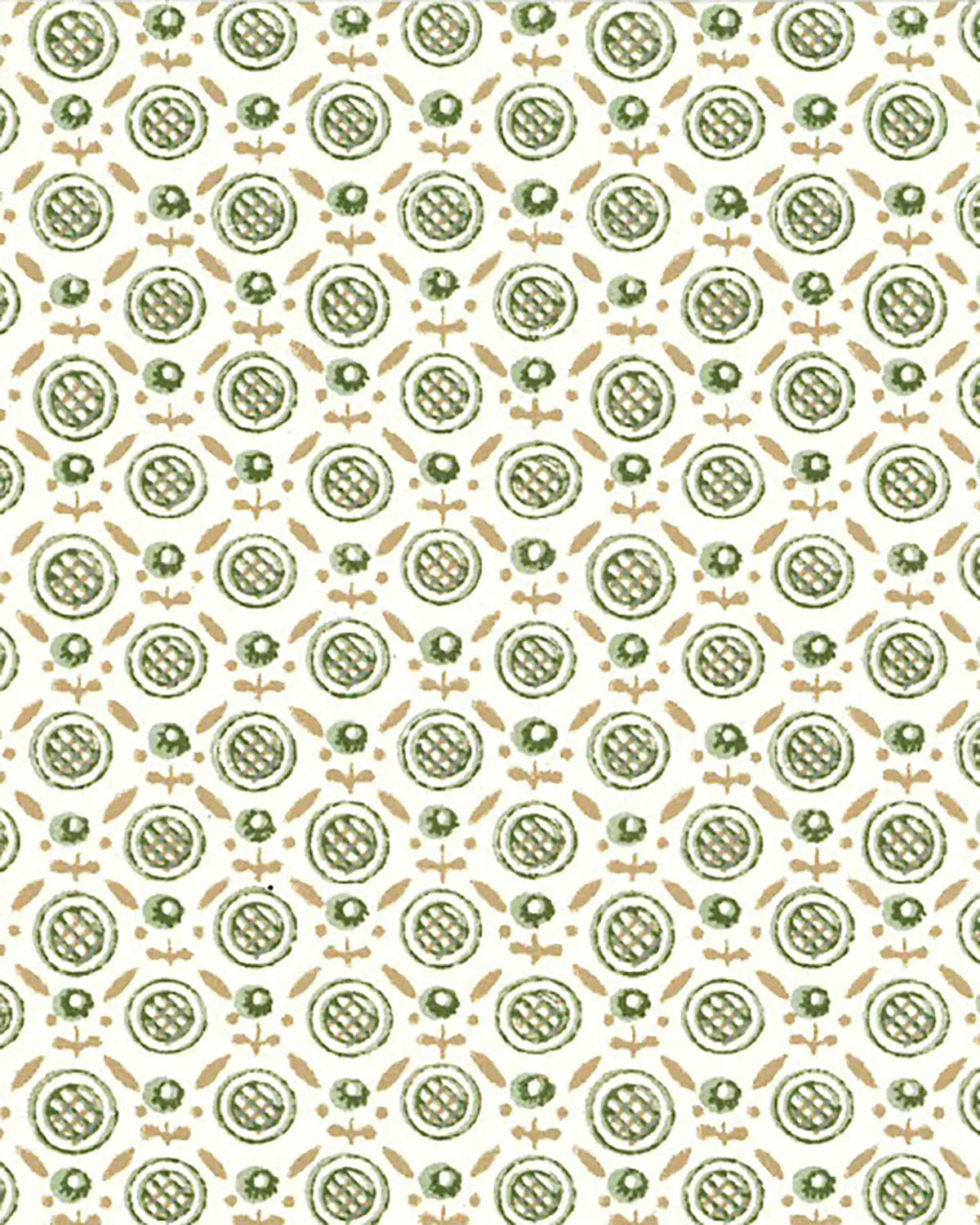 Barton Wallpaper by Fleurons d'Hélène in Sage