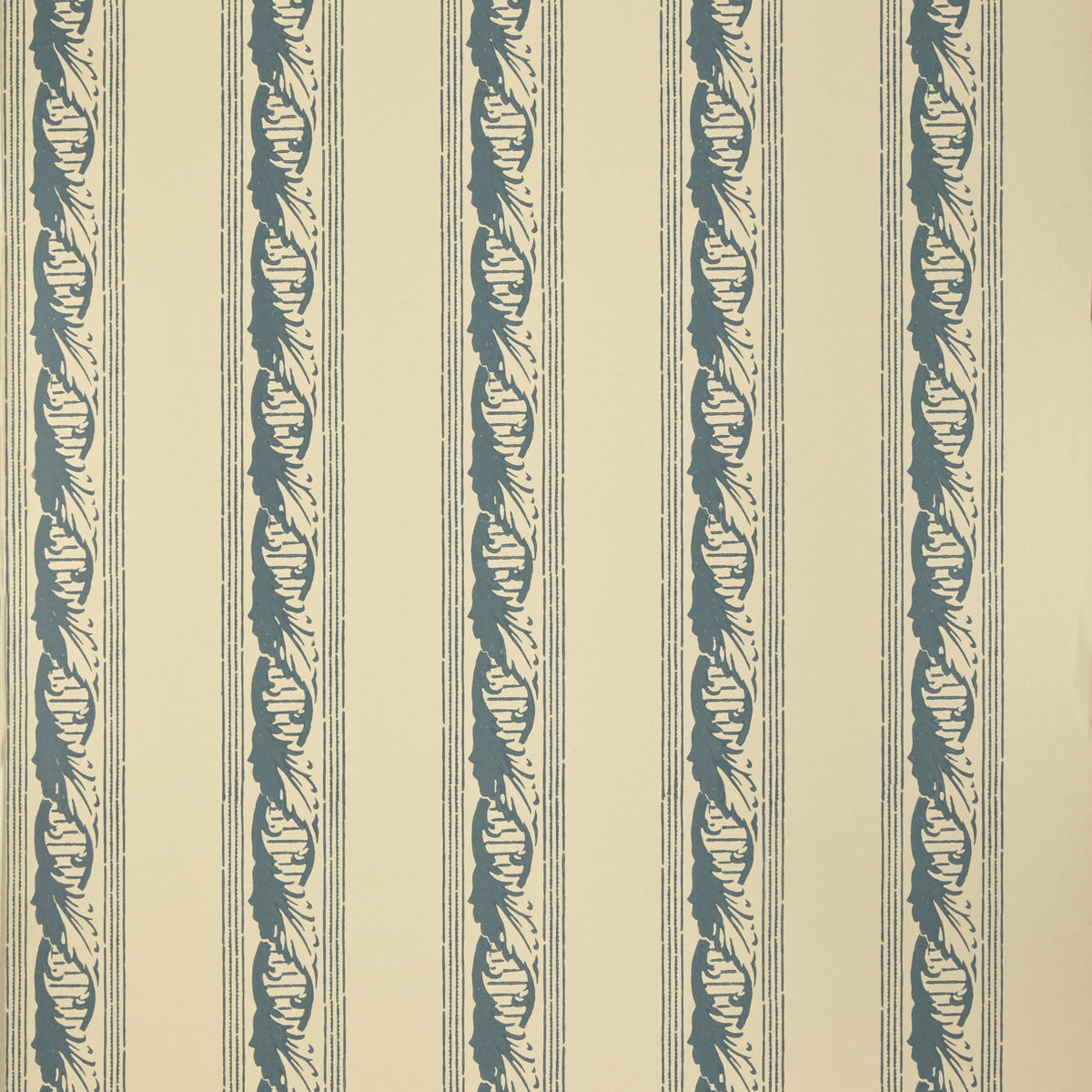 Palantine Stripe Piccola Wallpaper by Flora Soames in Ciel On Crema