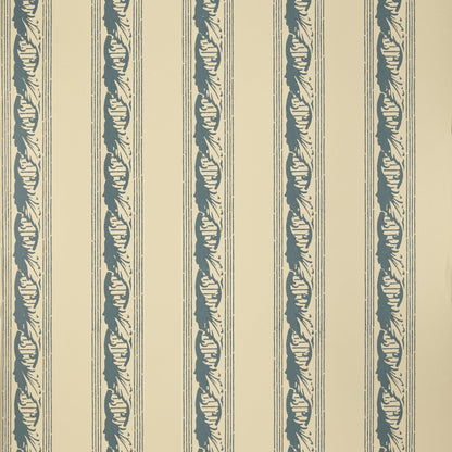 Palantine Stripe Piccola Wallpaper by Flora Soames in Ciel On Crema