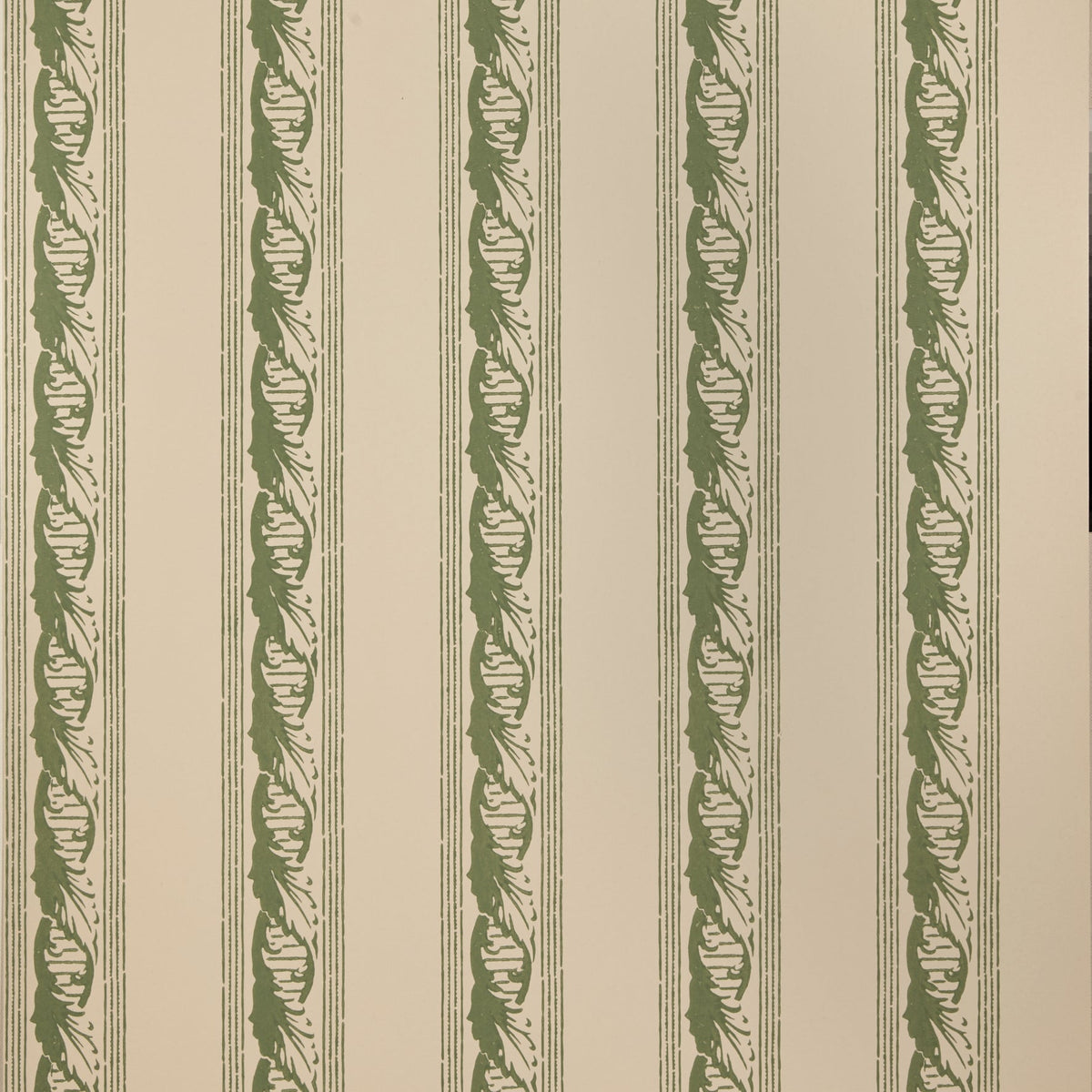 Palantine Stripe Piccola Wallpaper by Flora Soames in Carciofo On Crema