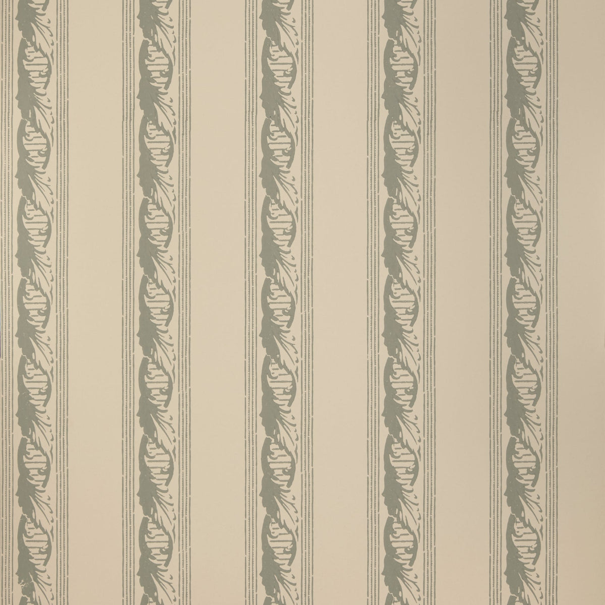 Palantine Stripe Piccola Wallpaper by Flora Soames in Dove On Crema