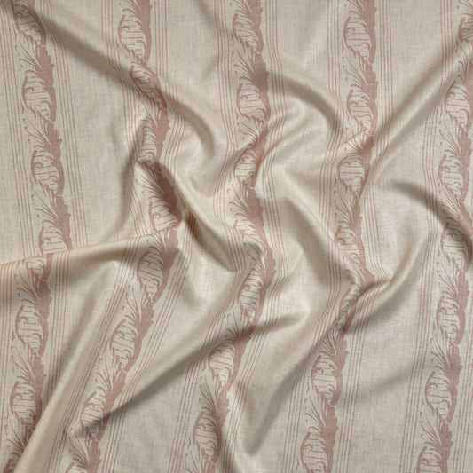 Palantine Stripe Grande Fabric by Flora Soames in Powder On Crema