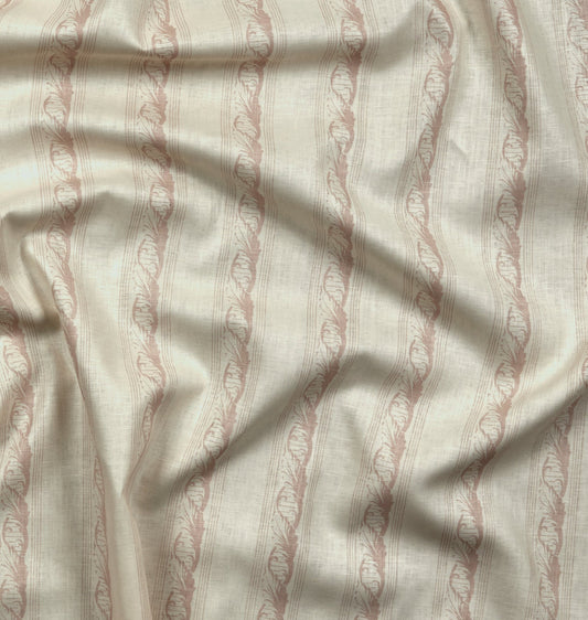 Palantine Stripe Piccola Fabric by Flora Soames in Powder On Crema
