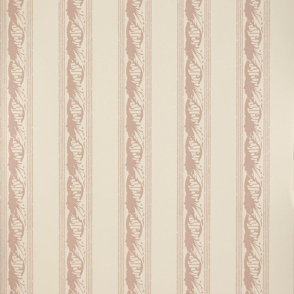 Palantine Stripe Piccola Wallpaper by Flora Soames in Powder On Crema