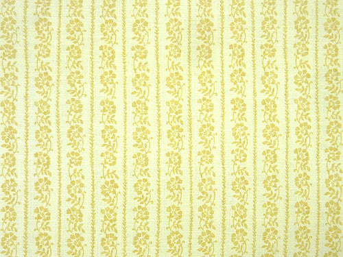 Floral Stripe Fabric by Titley & Marr in Yellow