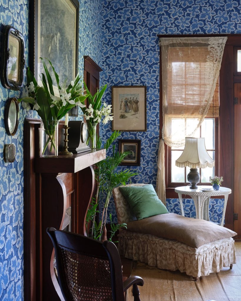 Florence Place Foliate Wallpaper by Adelphi Paper Hangings, room setting