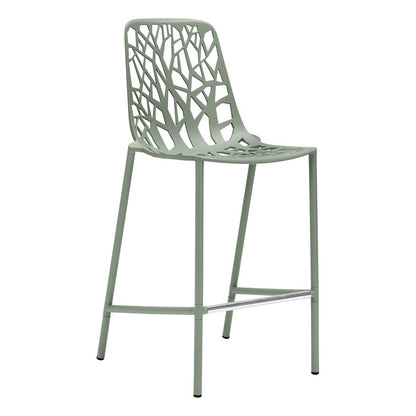 Forest High Back Counter Stool by JANUS et Cie in Green Tea
