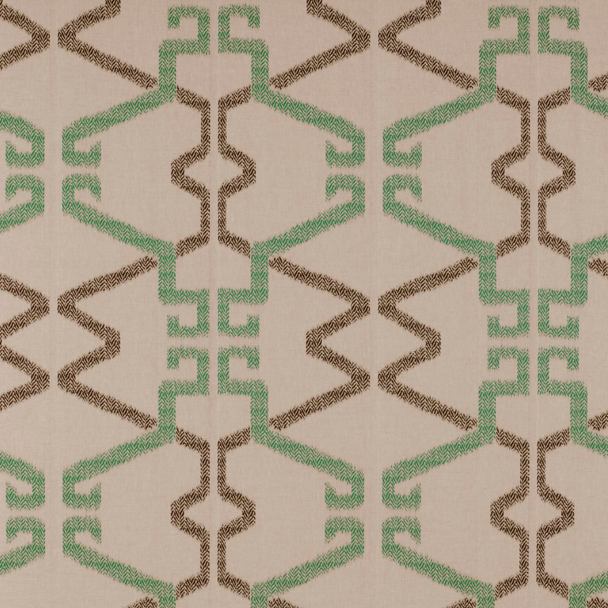 Caprera Fabric by Gaston y Daniela in Onyx/Verde