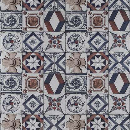 Trastevere Fabric by Gaston y Daniela in Azul/Tabaco