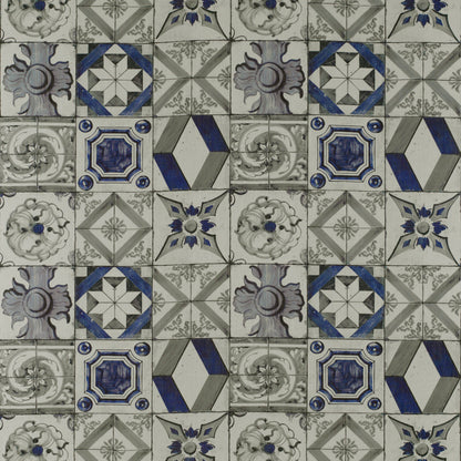 Trastevere Fabric by Gaston y Daniela in Azul/Gris