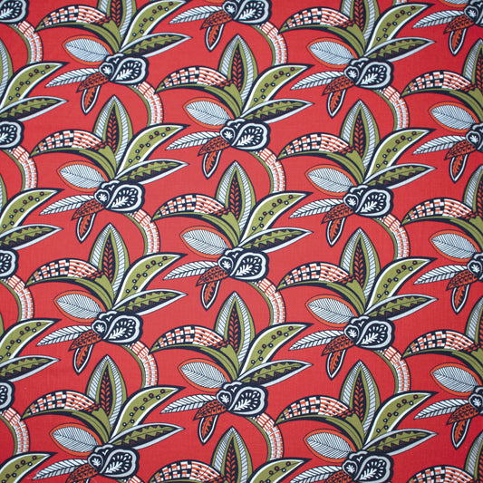 Tanzania Fabric by Gaston y Daniela in Coral