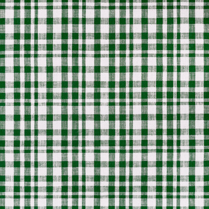 Drach Fabric by Gaston y Daniela in Blanco/Verde Oscuro