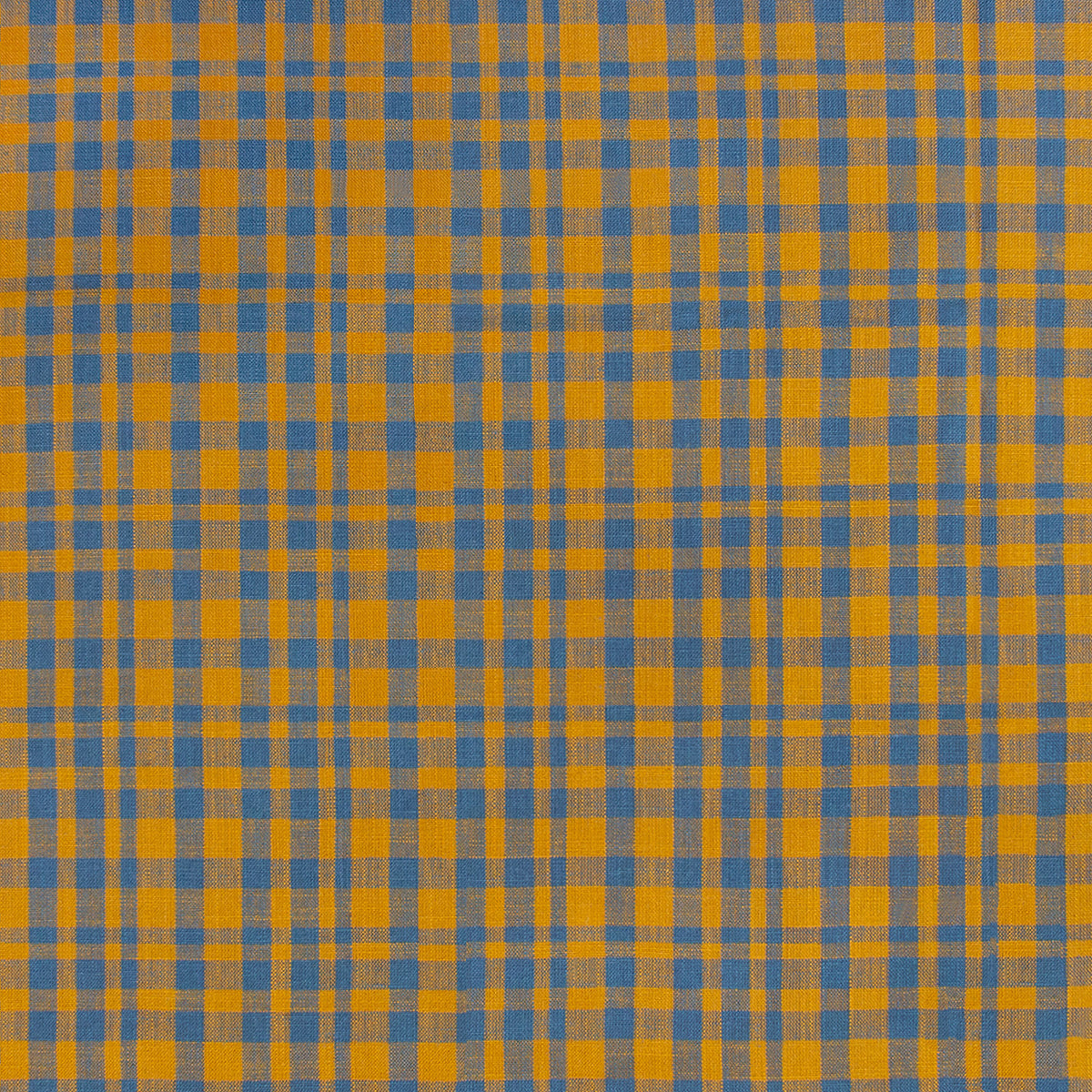 Drach Fabric by Gaston y Daniela in Ocre/Azul Plomo