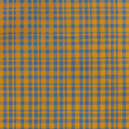 Drach Fabric by Gaston y Daniela in Ocre/Azul Plomo