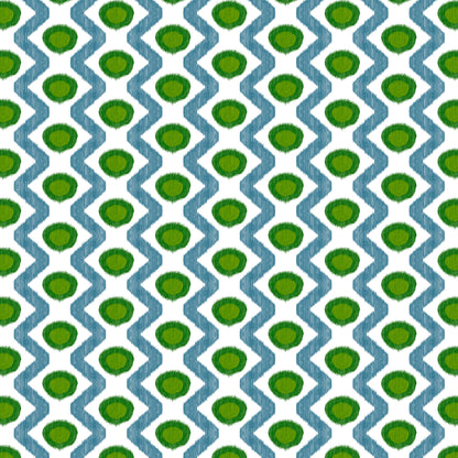 Cala Marsal Fabric by Gaston y Daniela in Verde Azul