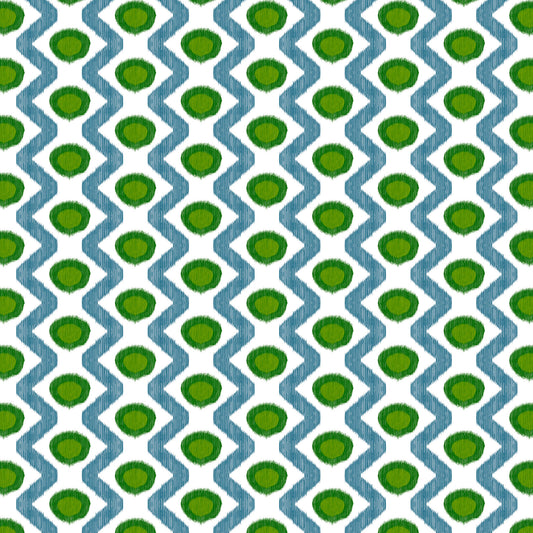 Cala Marsal Fabric by Gaston y Daniela in Verde Azul