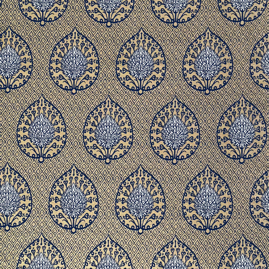 Palmeta Fabric by Gaston y Daniela in Fondo Oro