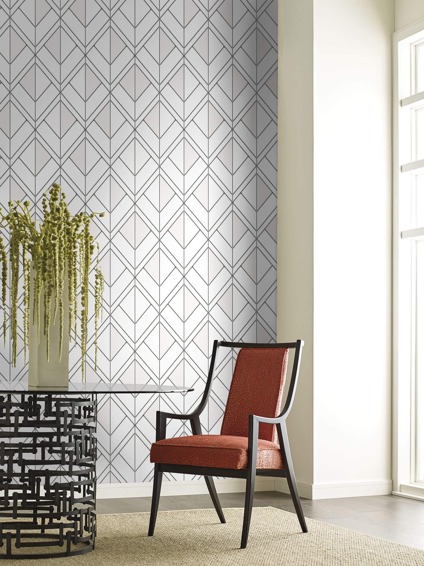 Diamond Shadow Geometric Wallpaper