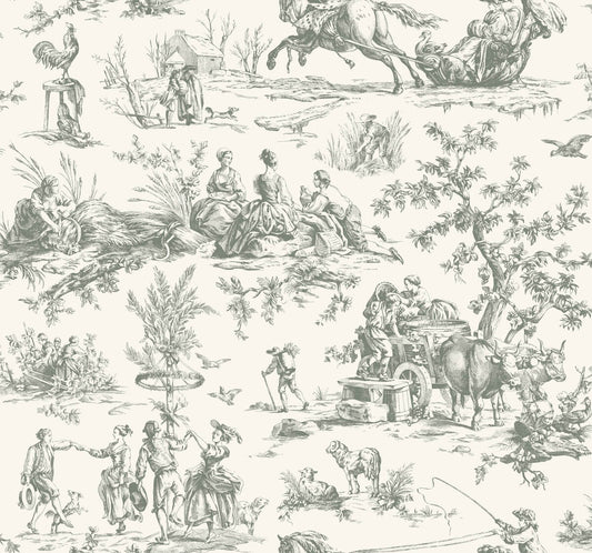 Seasons Toile Wallpaper