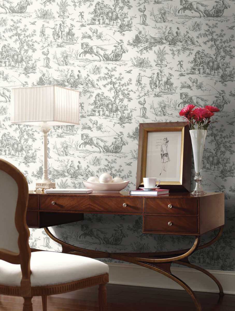 Seasons Toile Wallpaper