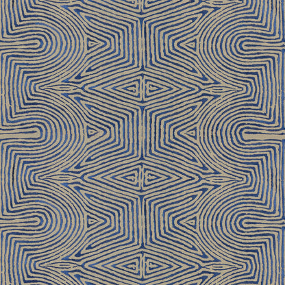 Julia Emb - Flax/Blue