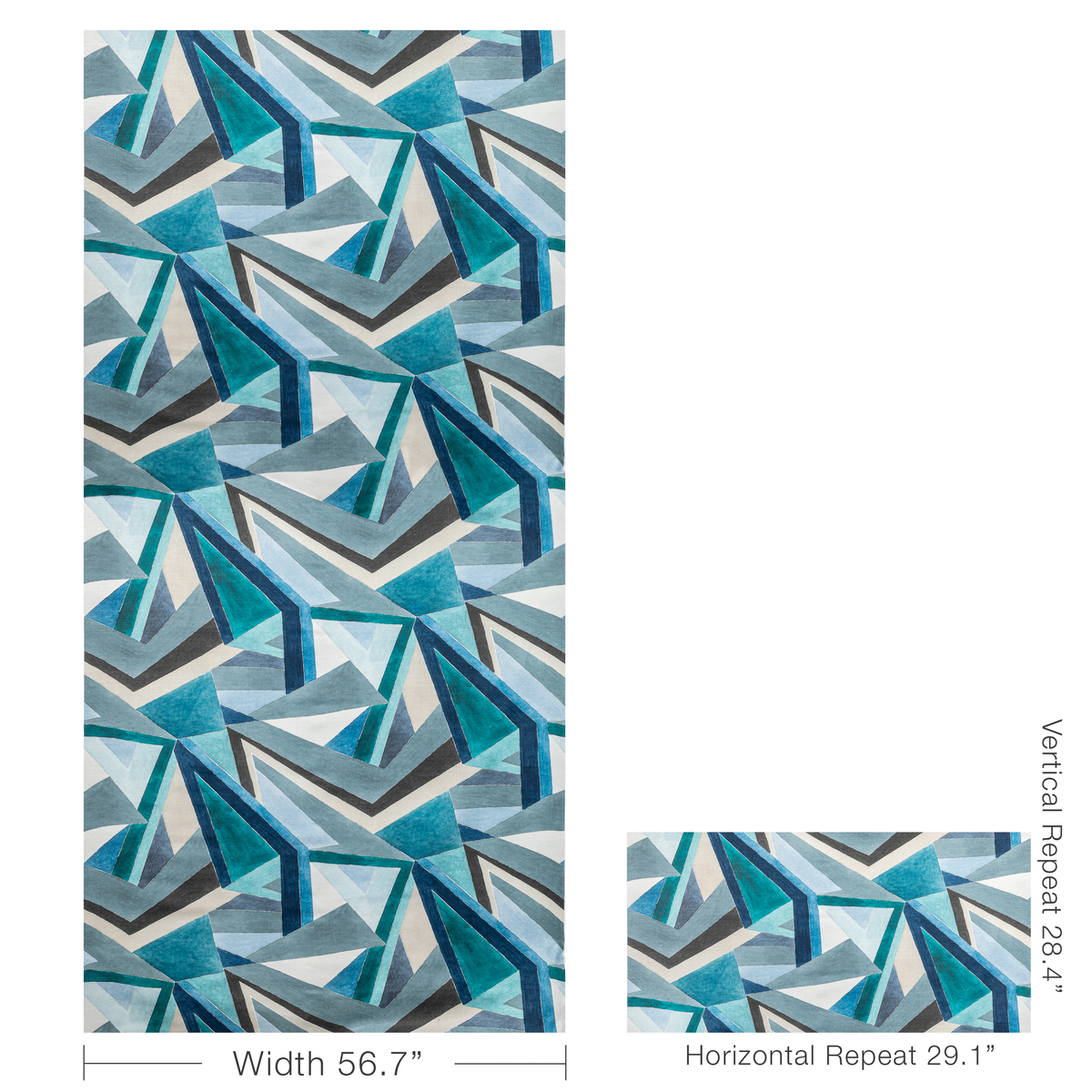 Roulade Print - Navy/Teal